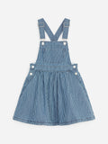 Hickory Striped Apron Dress - Blue
