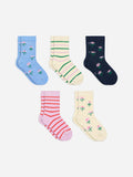 Cotton Socks Set of 5 - White