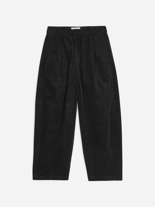 Corduroy Balloon Trousers - Black