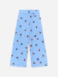 Relaxed Cotton Muslin Trousers - Blue