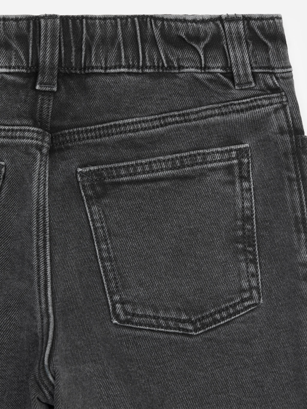 Wide Denim Trousers - Black - Image 3