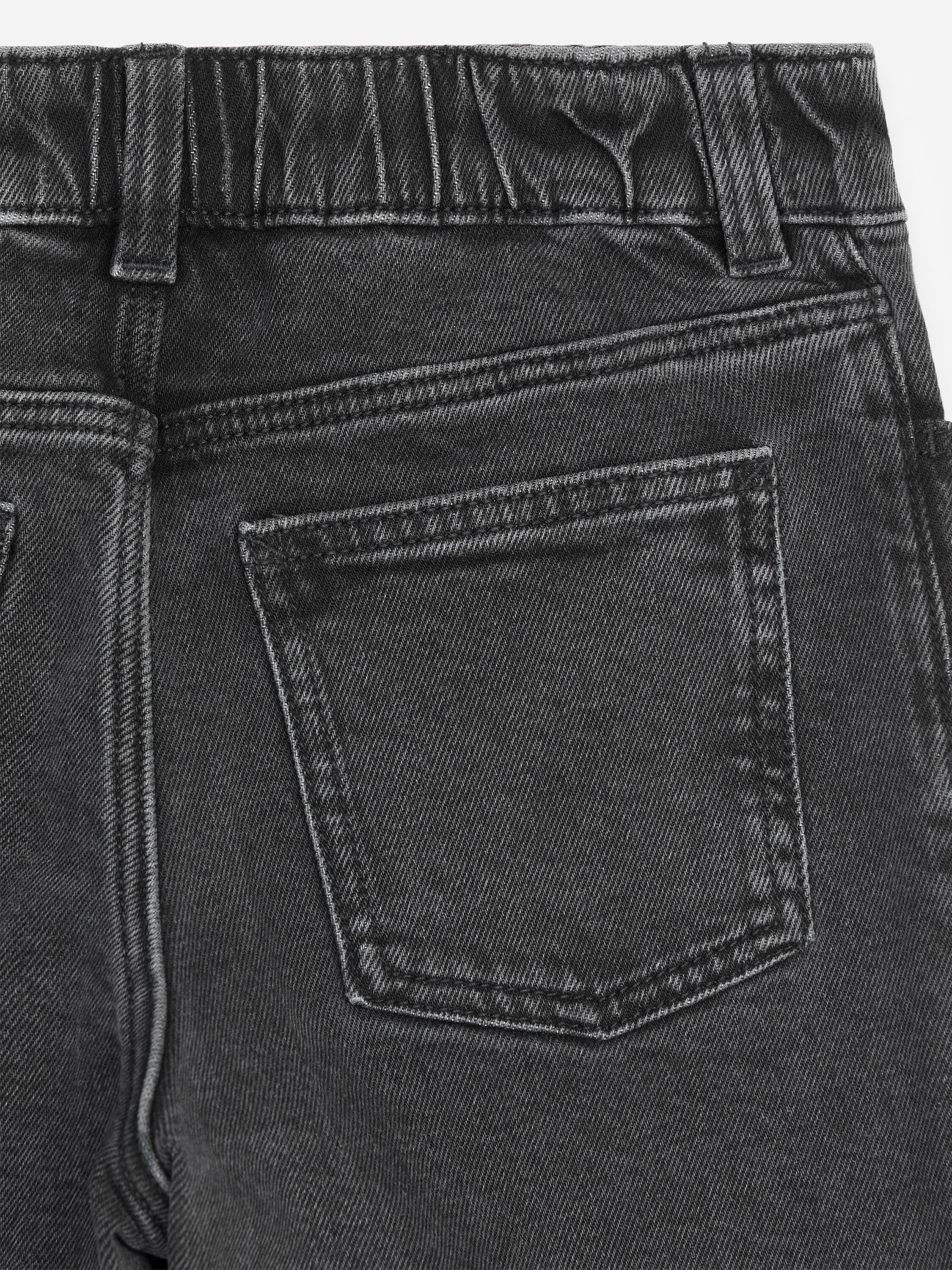 Wide Denim Trousers - Black - Image 3