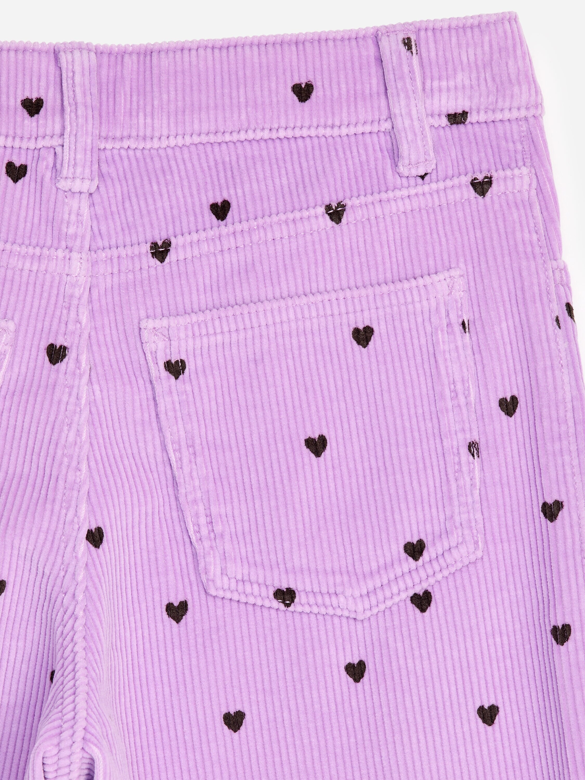 Flared Corduroy Trousers - Purple - Image 4