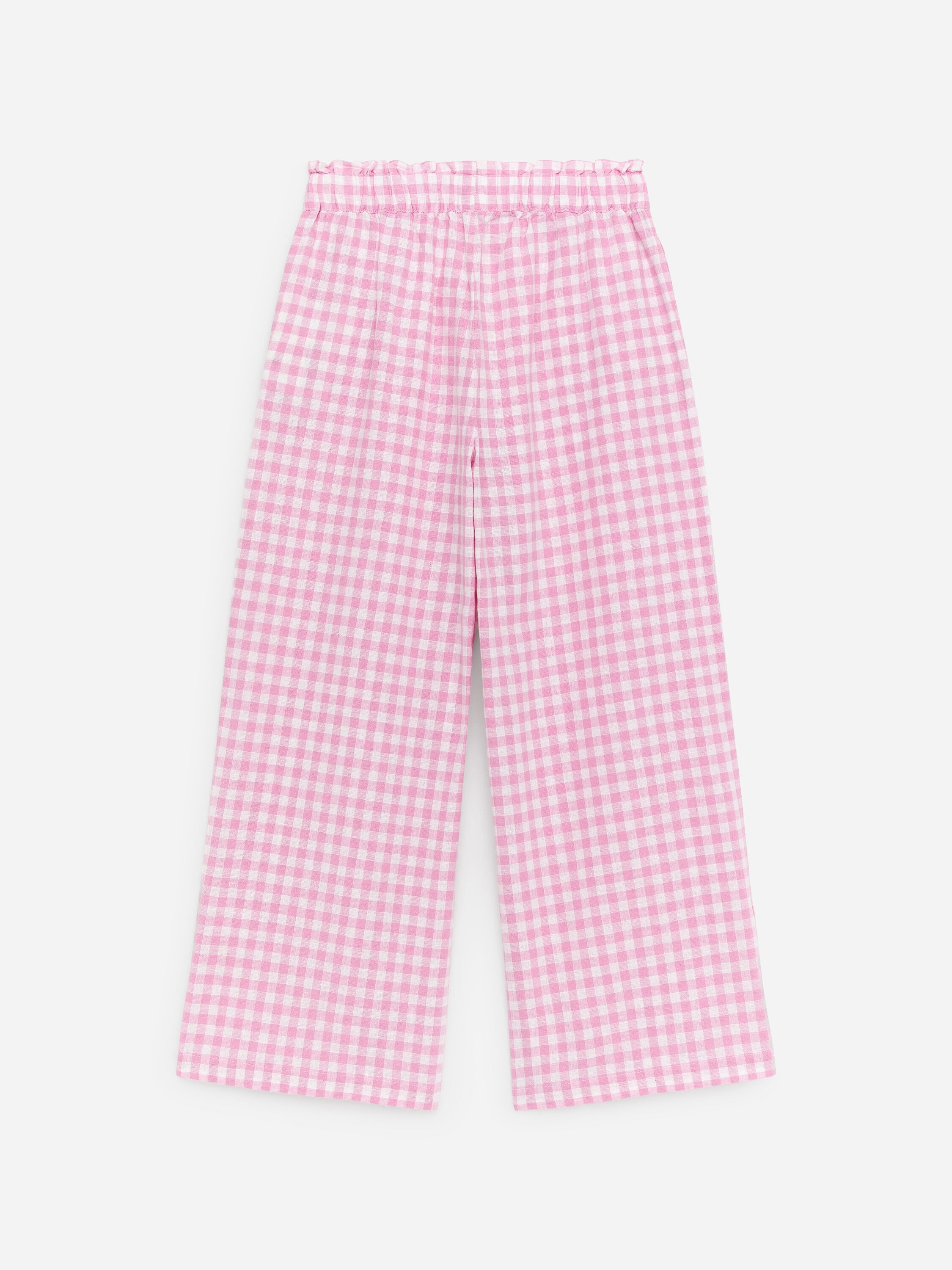 Relaxed Cotton-Linen Trousers - Pink - Image 2
