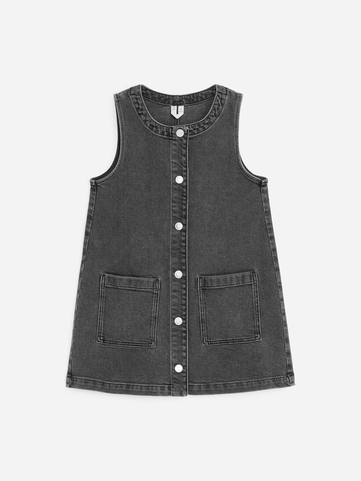 Sleeveless Denim Dress - Black