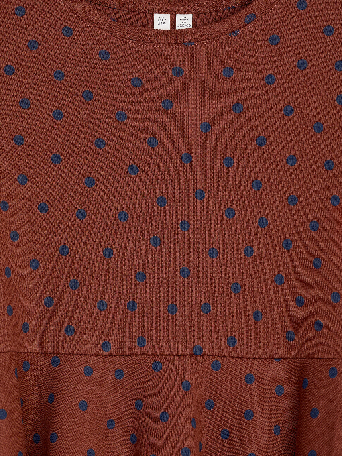 Printed Jersey Dress - Brown - Image 3