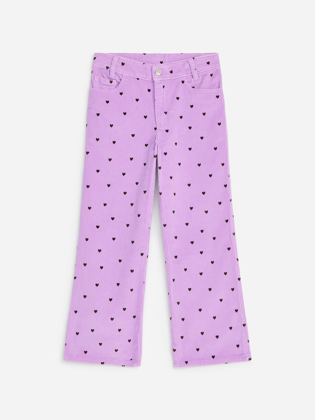 Flared Corduroy Trousers - Purple