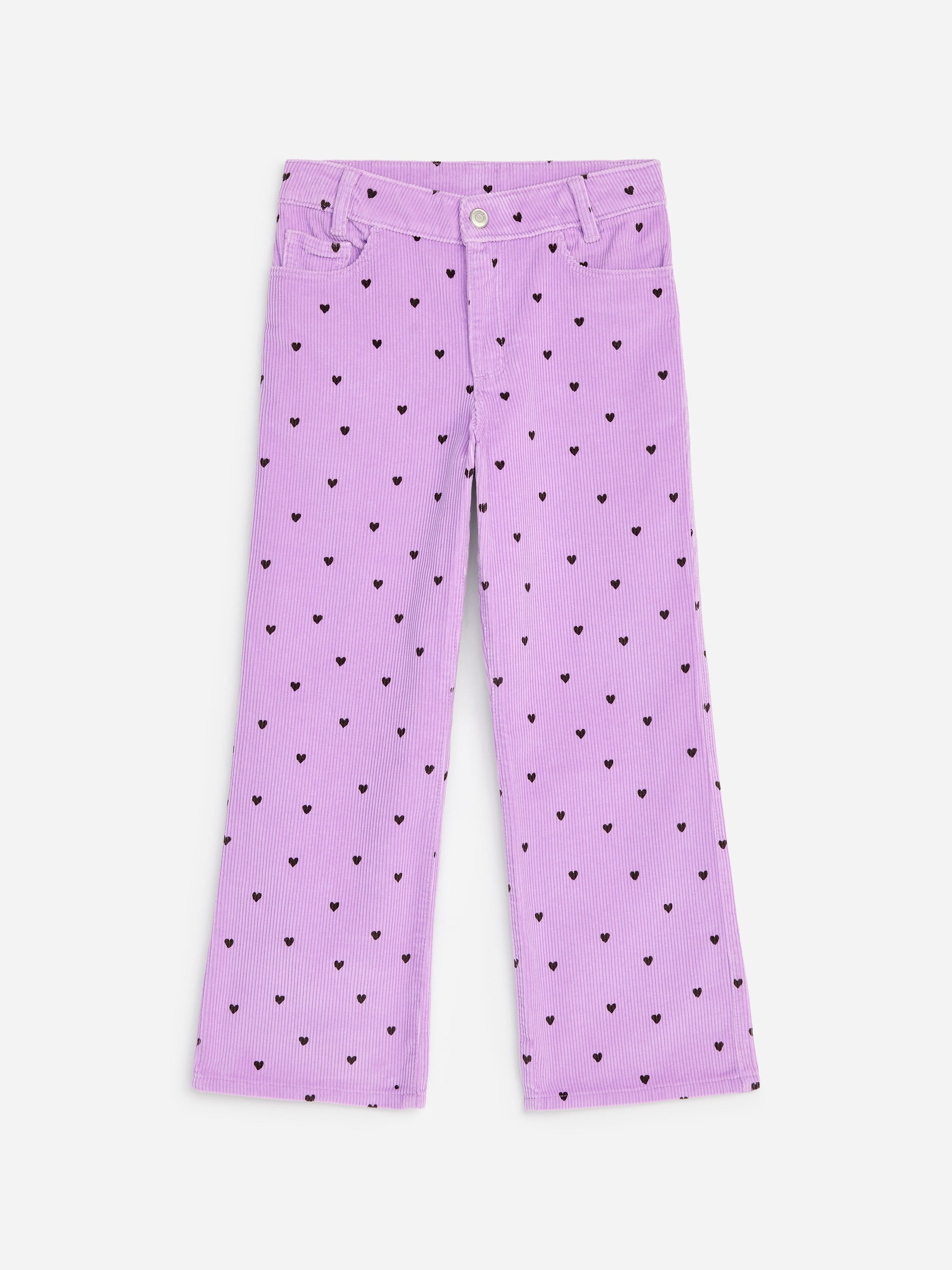 Flared Corduroy Trousers - Purple