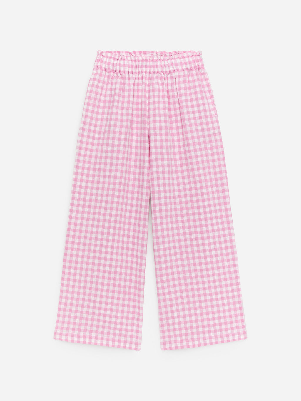 Relaxed Cotton-Linen Trousers - Pink