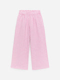 Relaxed Cotton-Linen Trousers - Pink