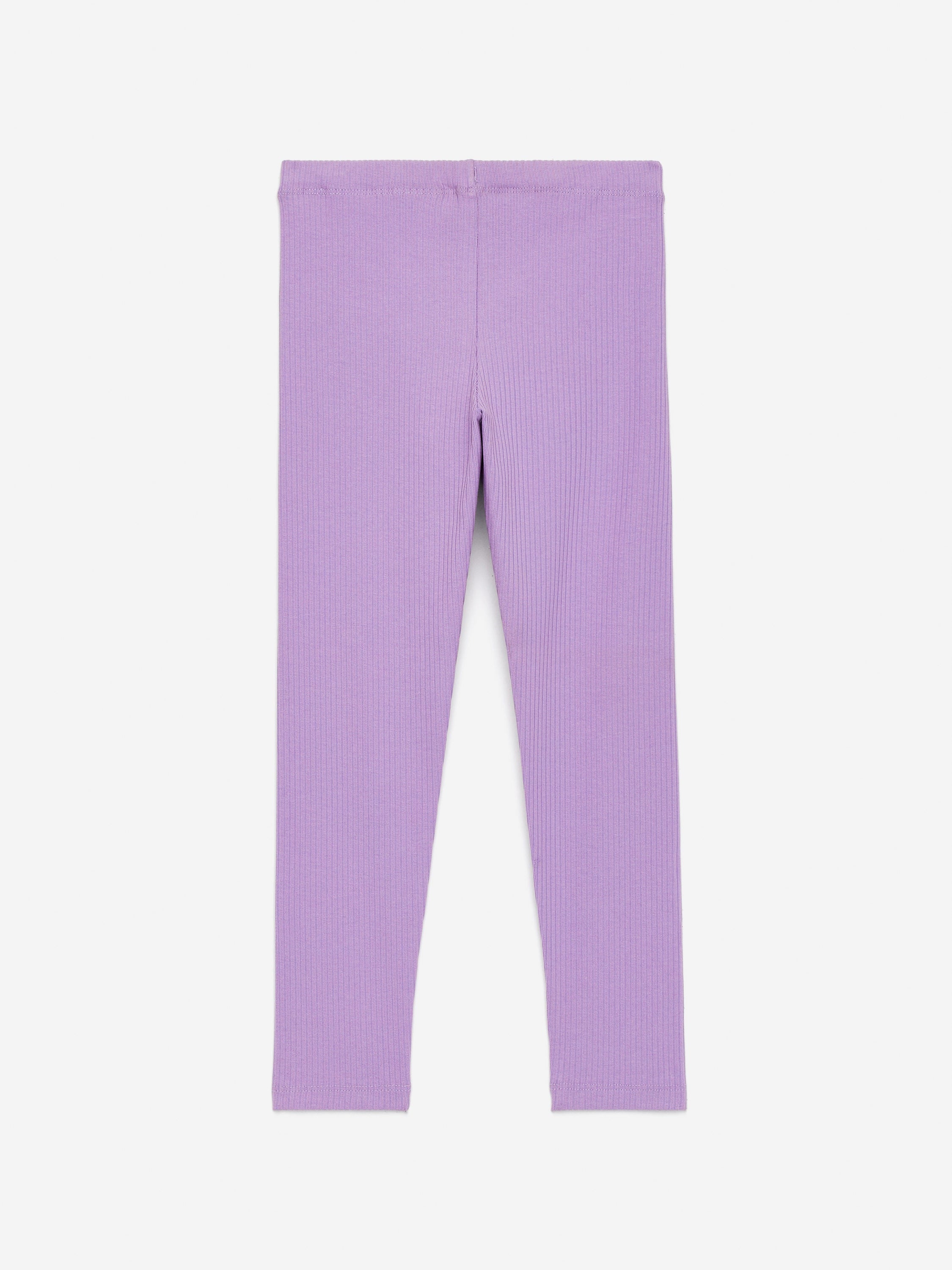 Rib Jersey Leggings - Purple - Image 2