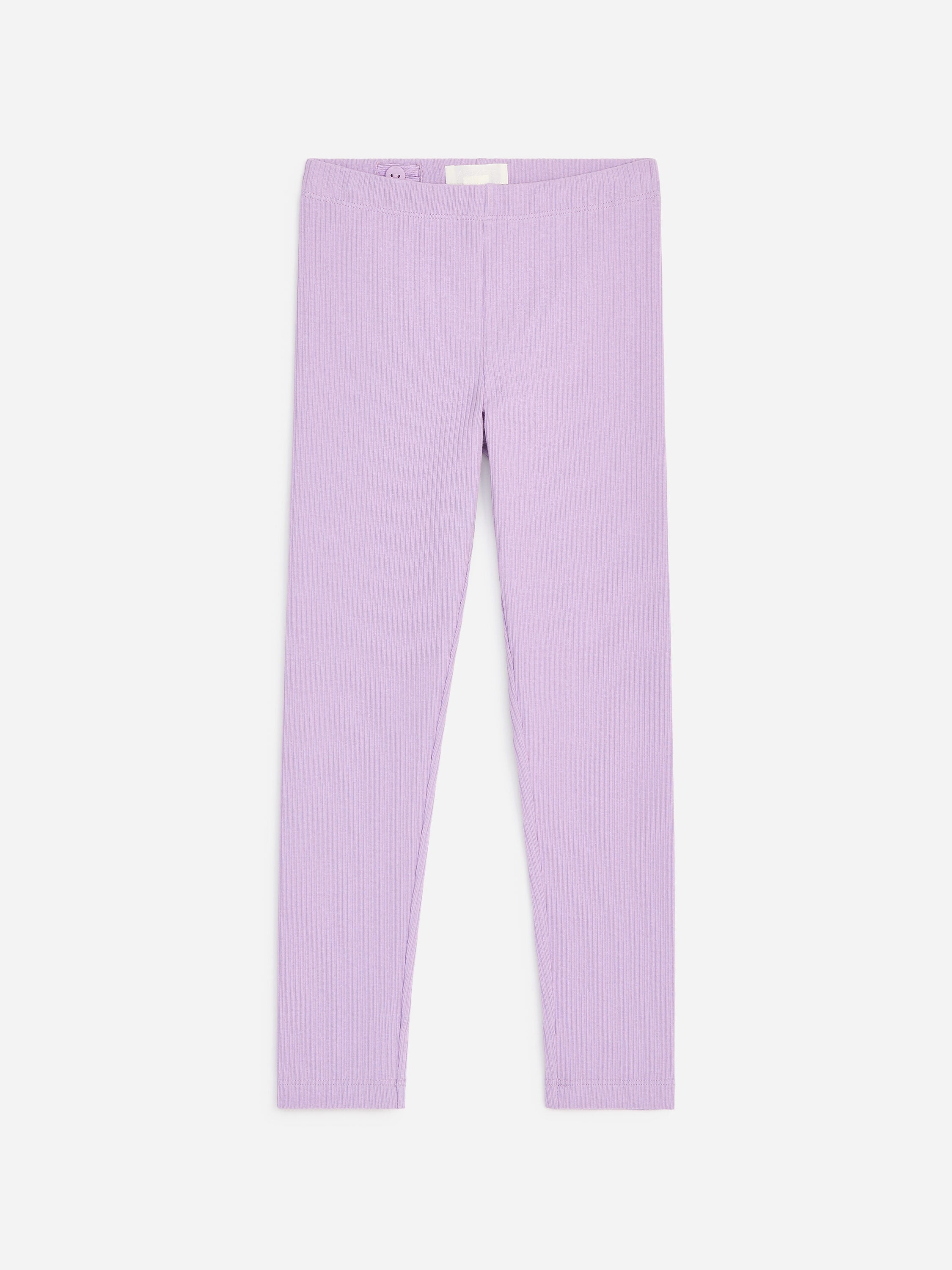 Rib Jersey Leggings Set of 2 - Purple - Image 2