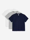 Crew-Neck T-Shirt Set of 3 - White