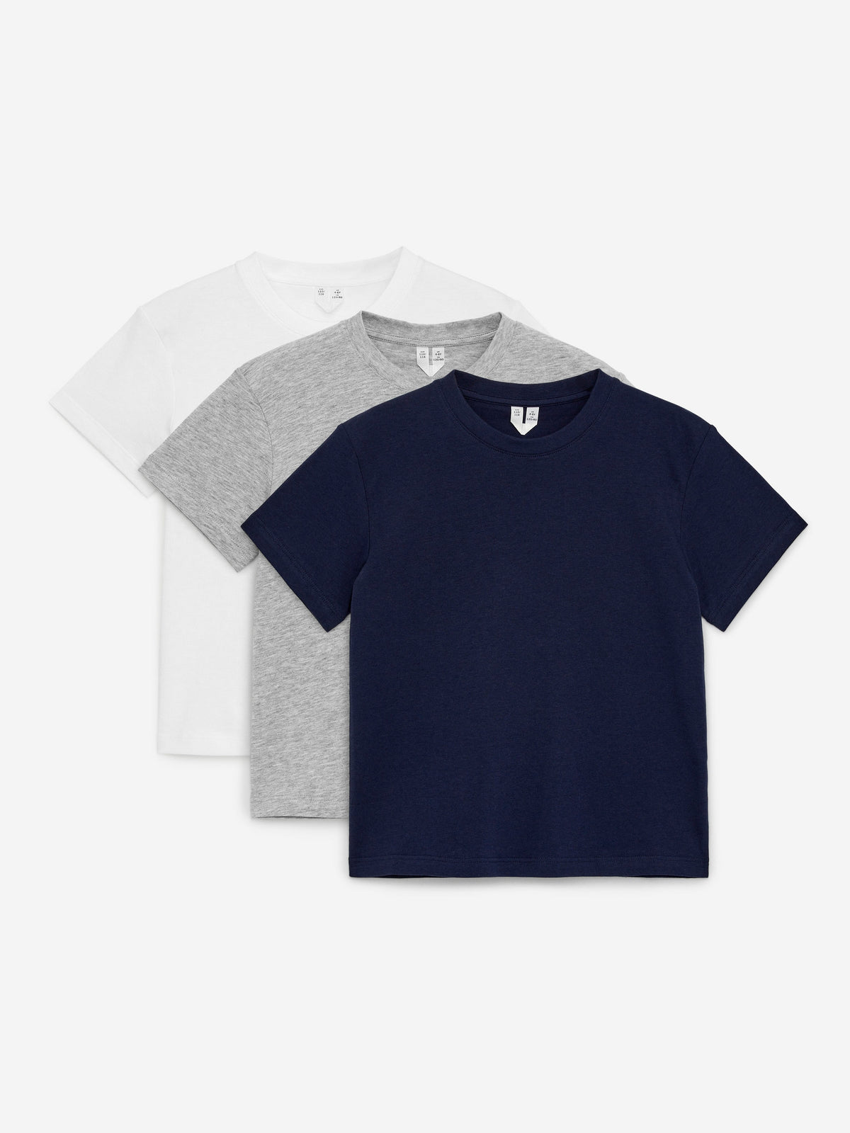 Crew-Neck T-Shirt Set of 3 - White