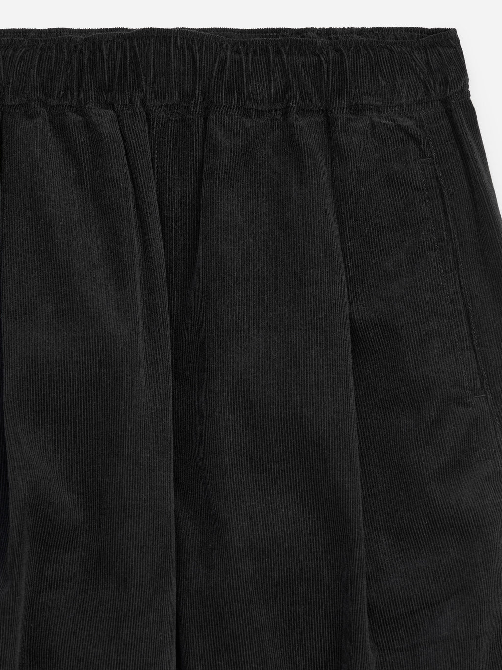 Corduroy Balloon Trousers - Black - Image 3