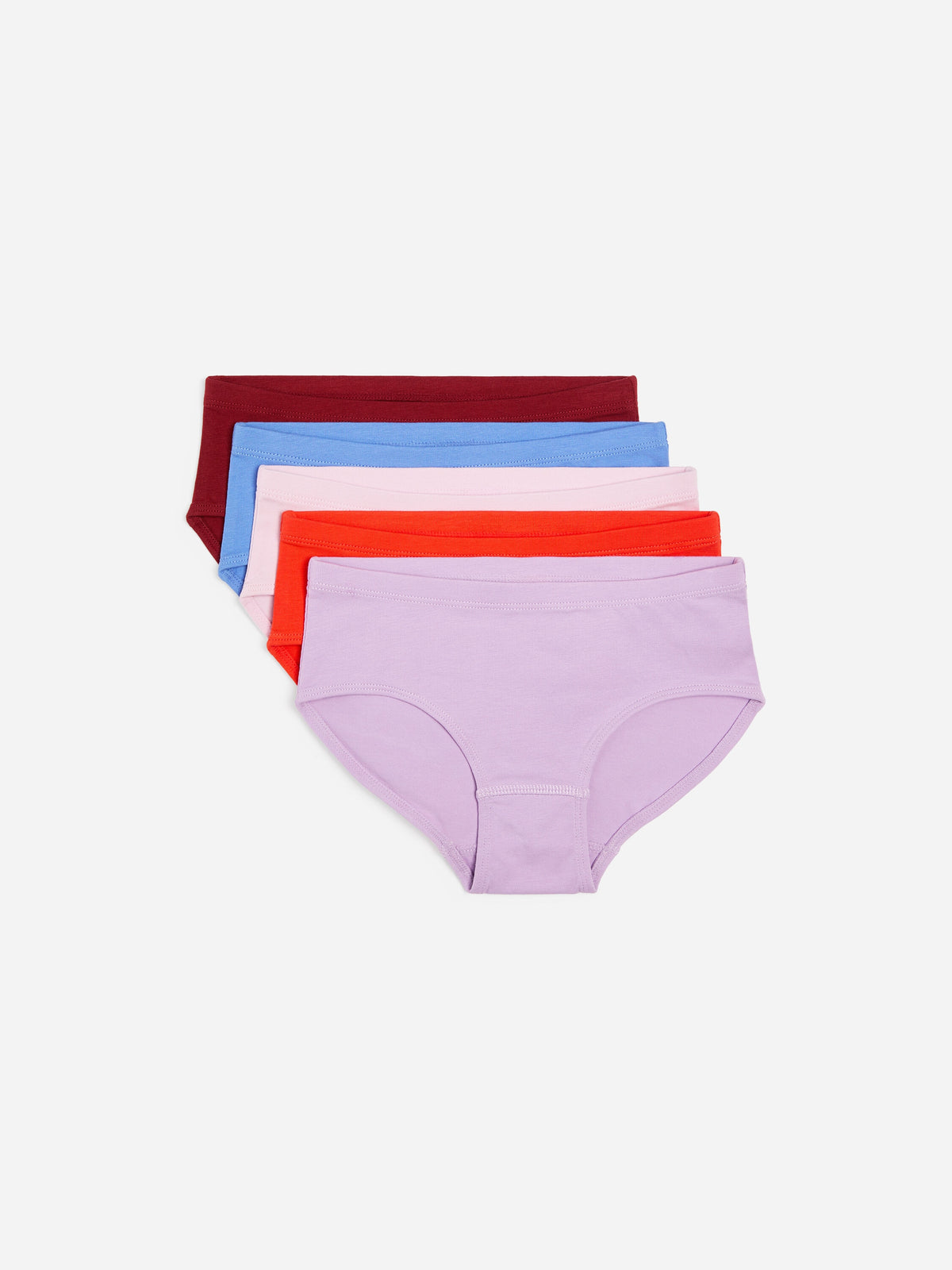 Cotton Jersey Briefs Set of 5 - Red