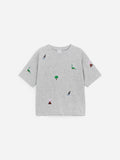 Embroidered T-Shirt - Grey