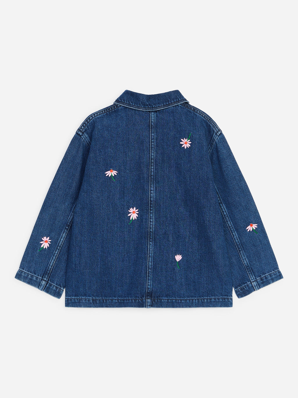 Embroidered Denim Workwear Jacket - Blue - Image 2