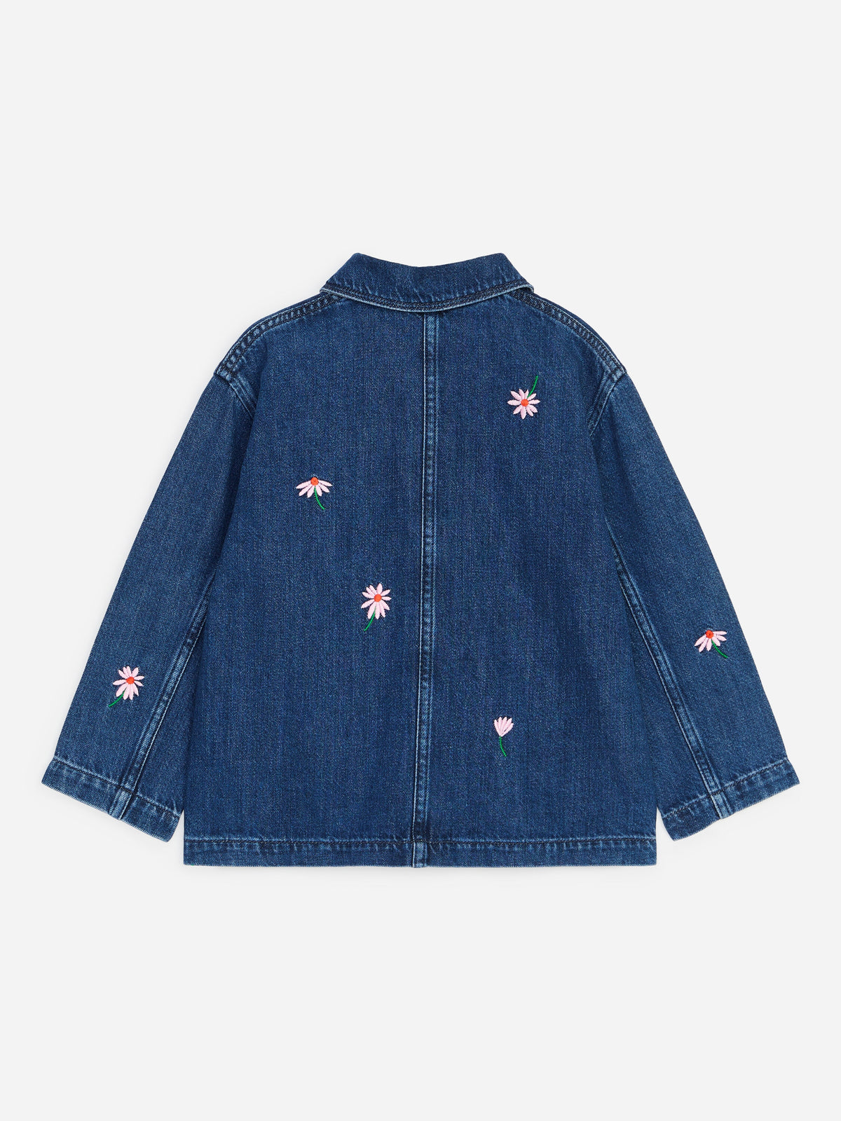 Embroidered Denim Workwear Jacket - Blue - Image 2