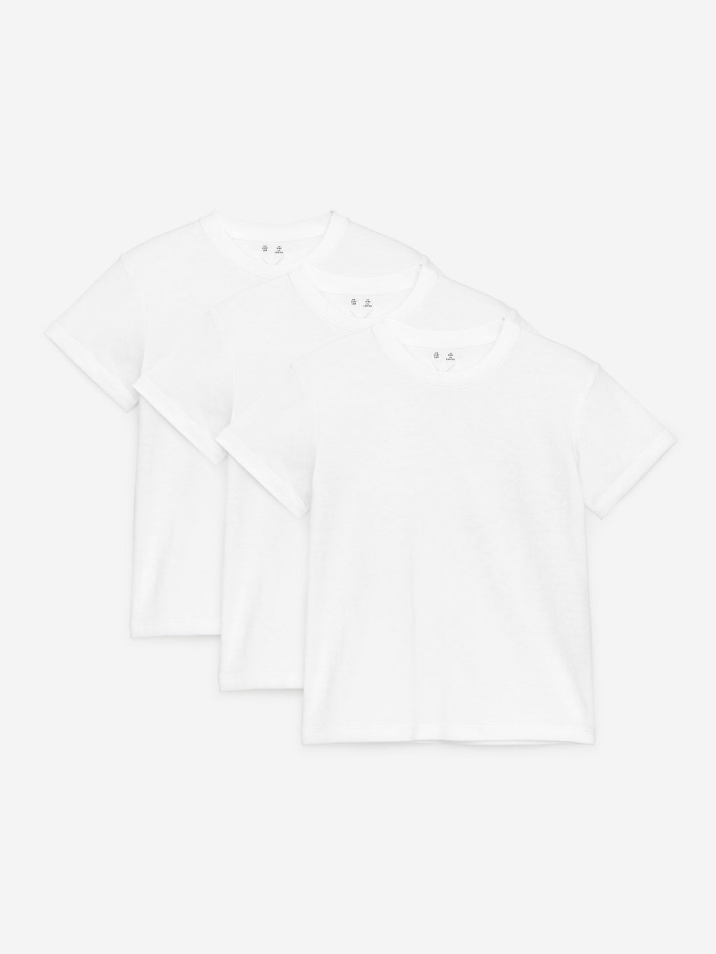 Crew-Neck T-Shirt Set of 3 - White