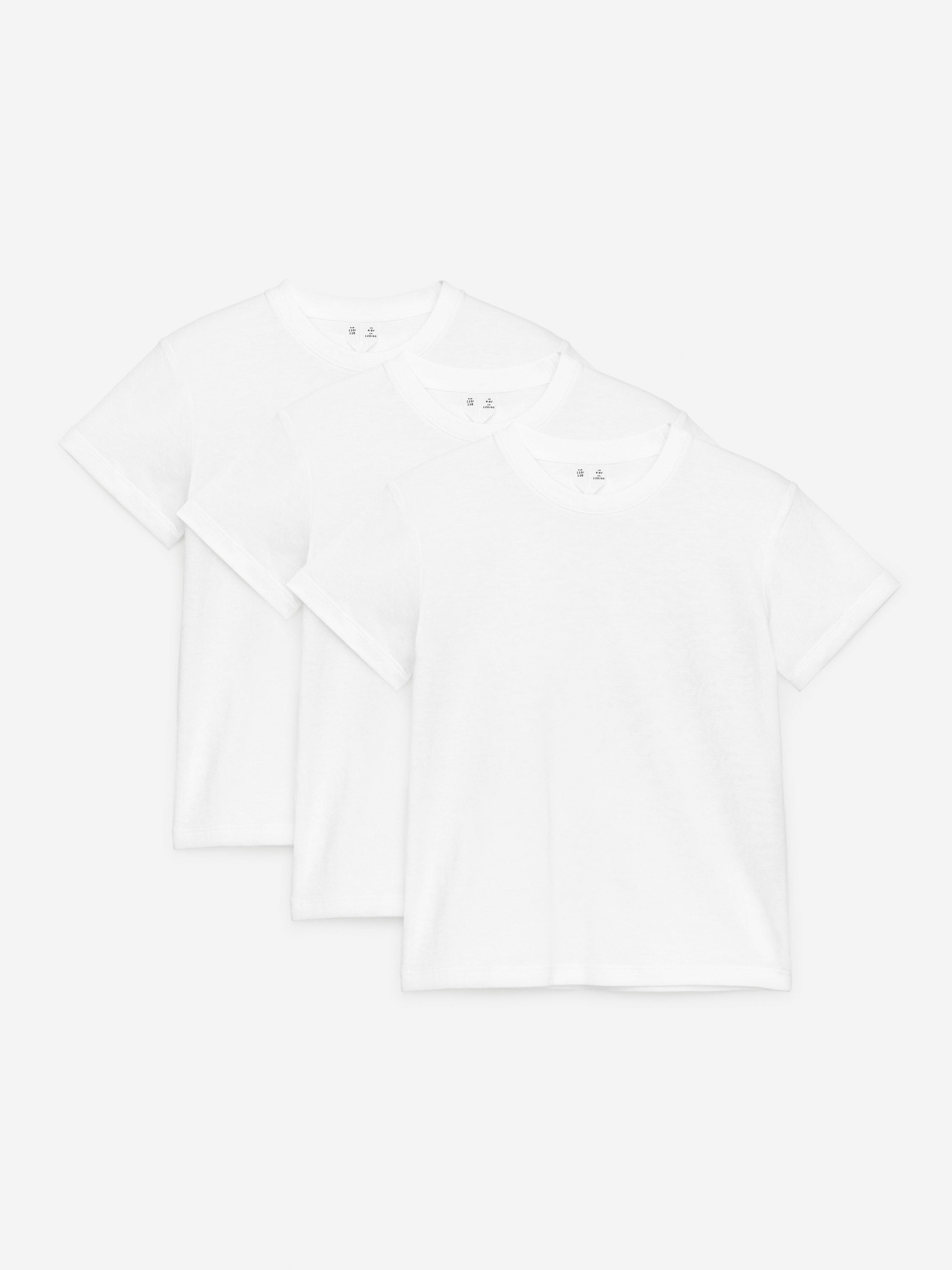 Crew-Neck T-Shirt Set of 3 - White