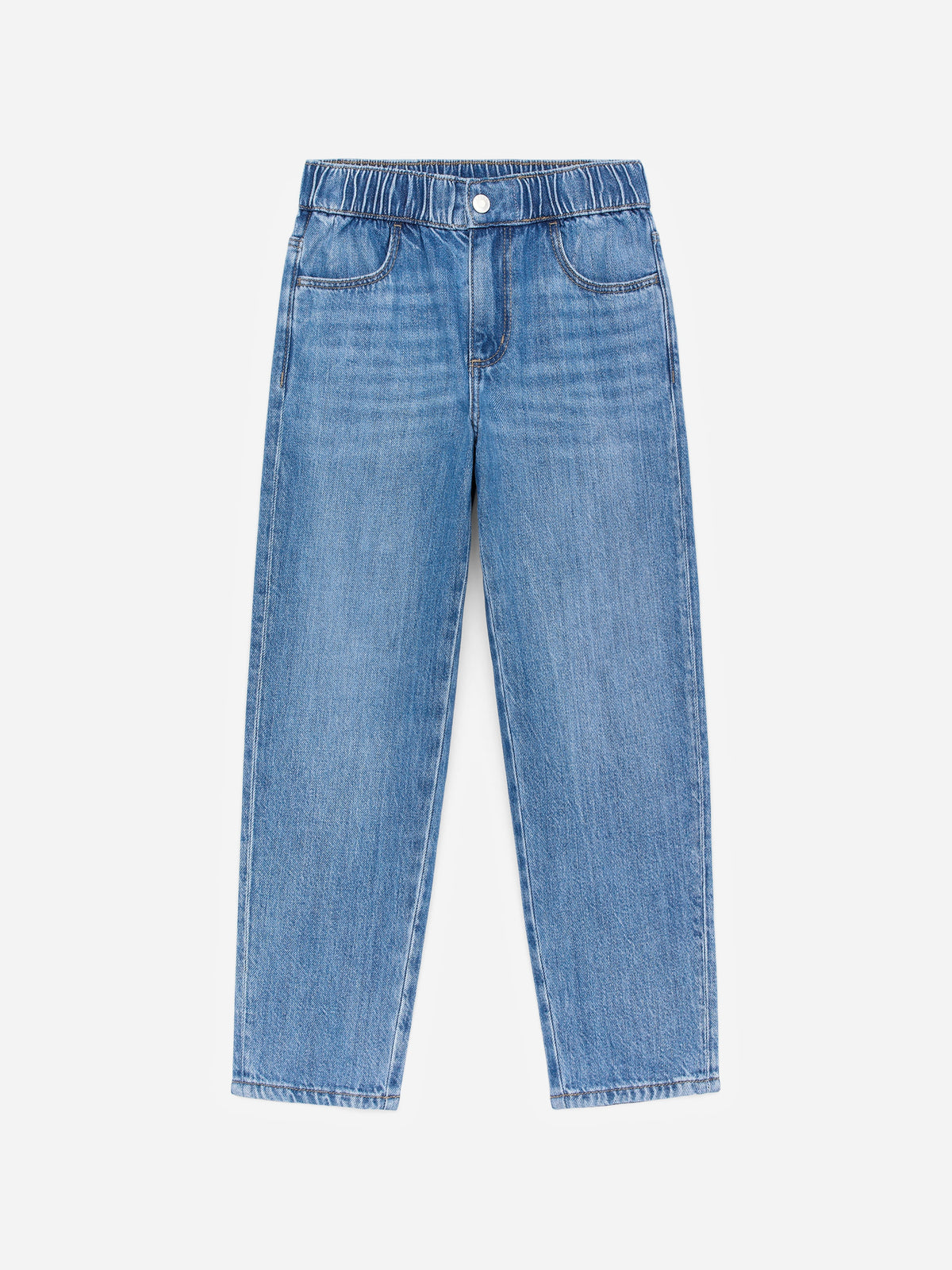 Pull-On Denim Trousers - Blue