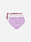 Cotton Jersey Briefs Set of 3 - Purple