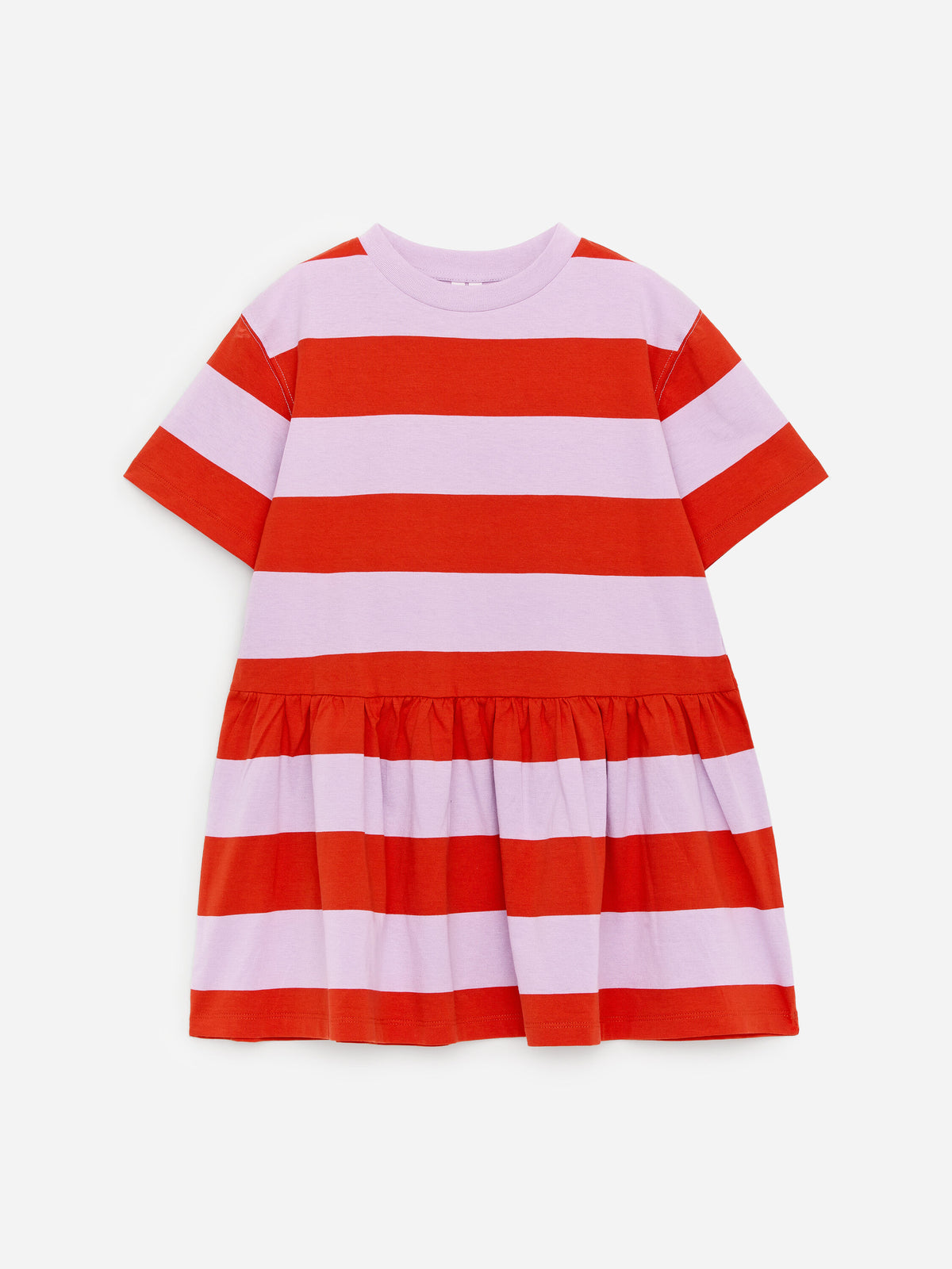 Jersey Frill Dress - Purple