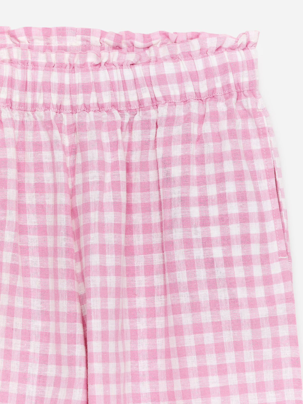 Relaxed Cotton-Linen Trousers - Pink - Image 3