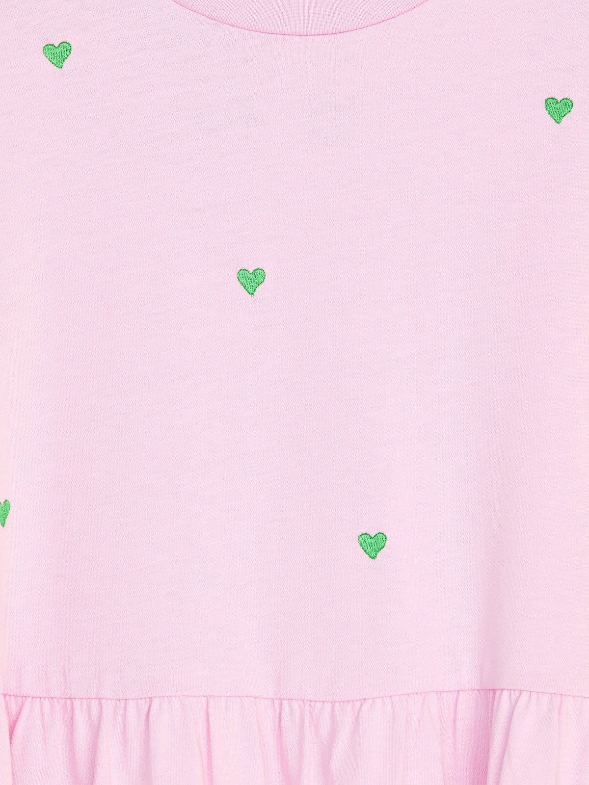 Embroidered Jersey Dress - Pink - Image 3
