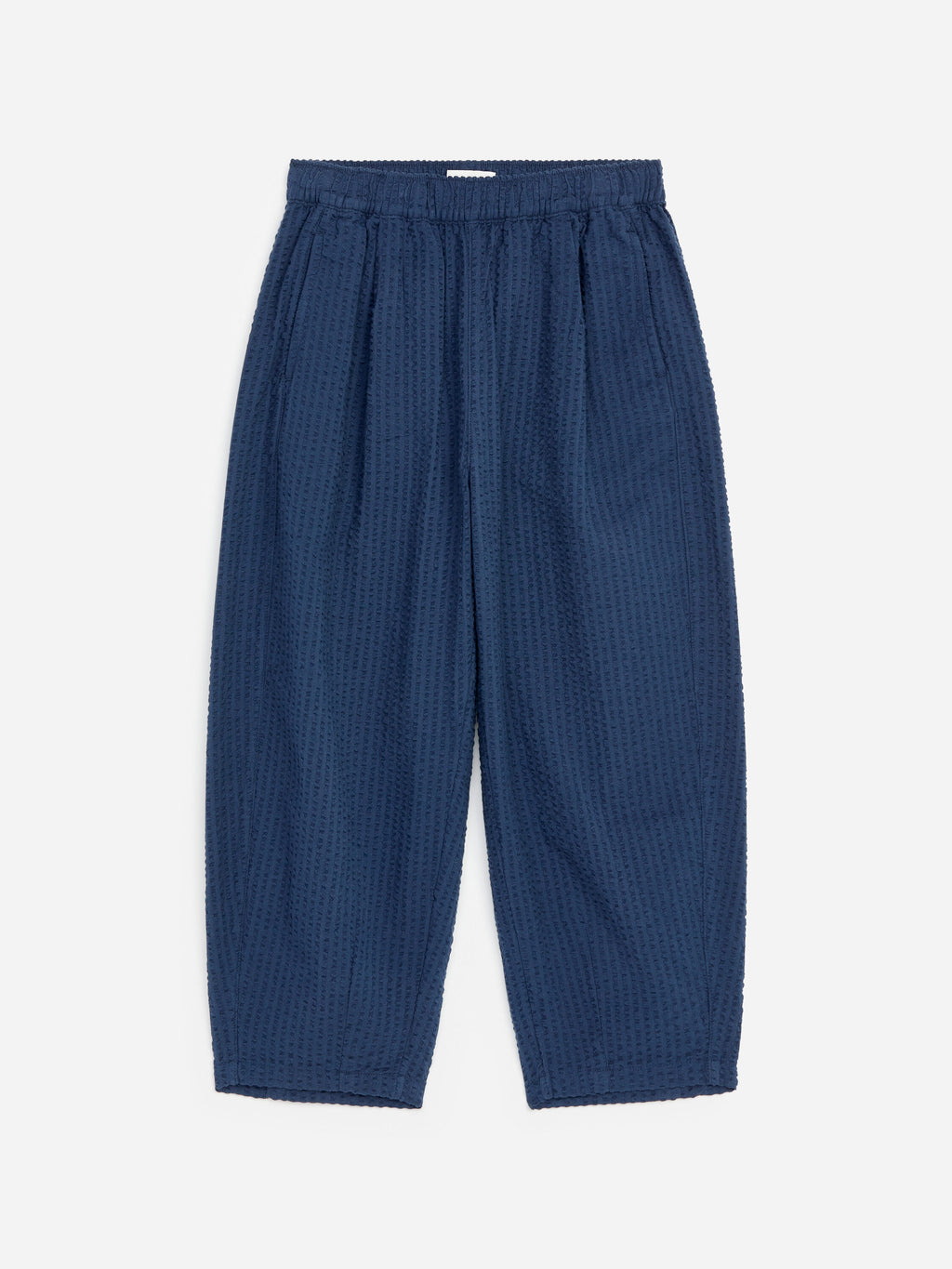 Seersucker Ballon Trousers - Blue