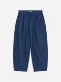 Seersucker Ballon Trousers - Blue