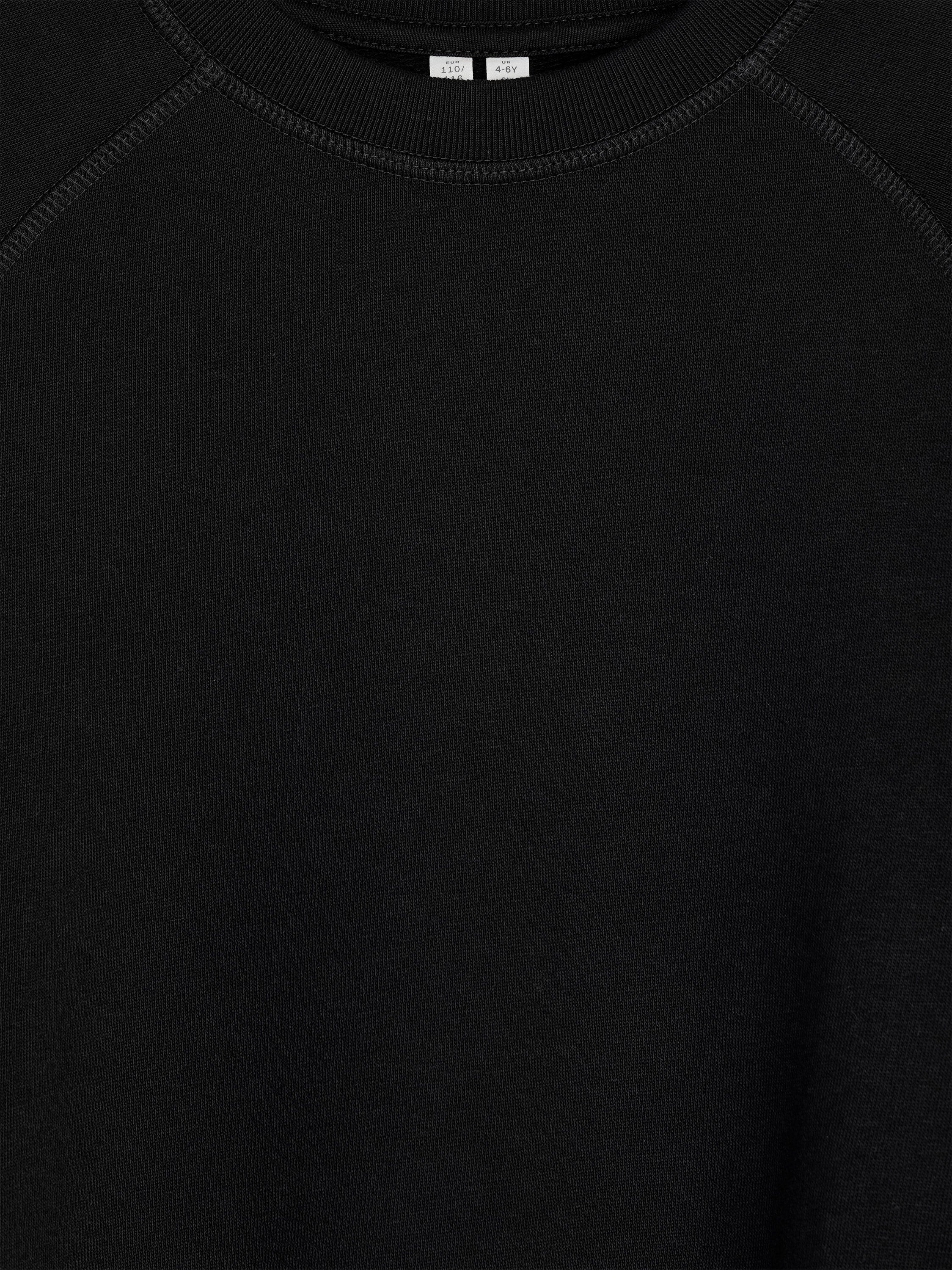 Cotton Sweatshirt - Black - Image 3