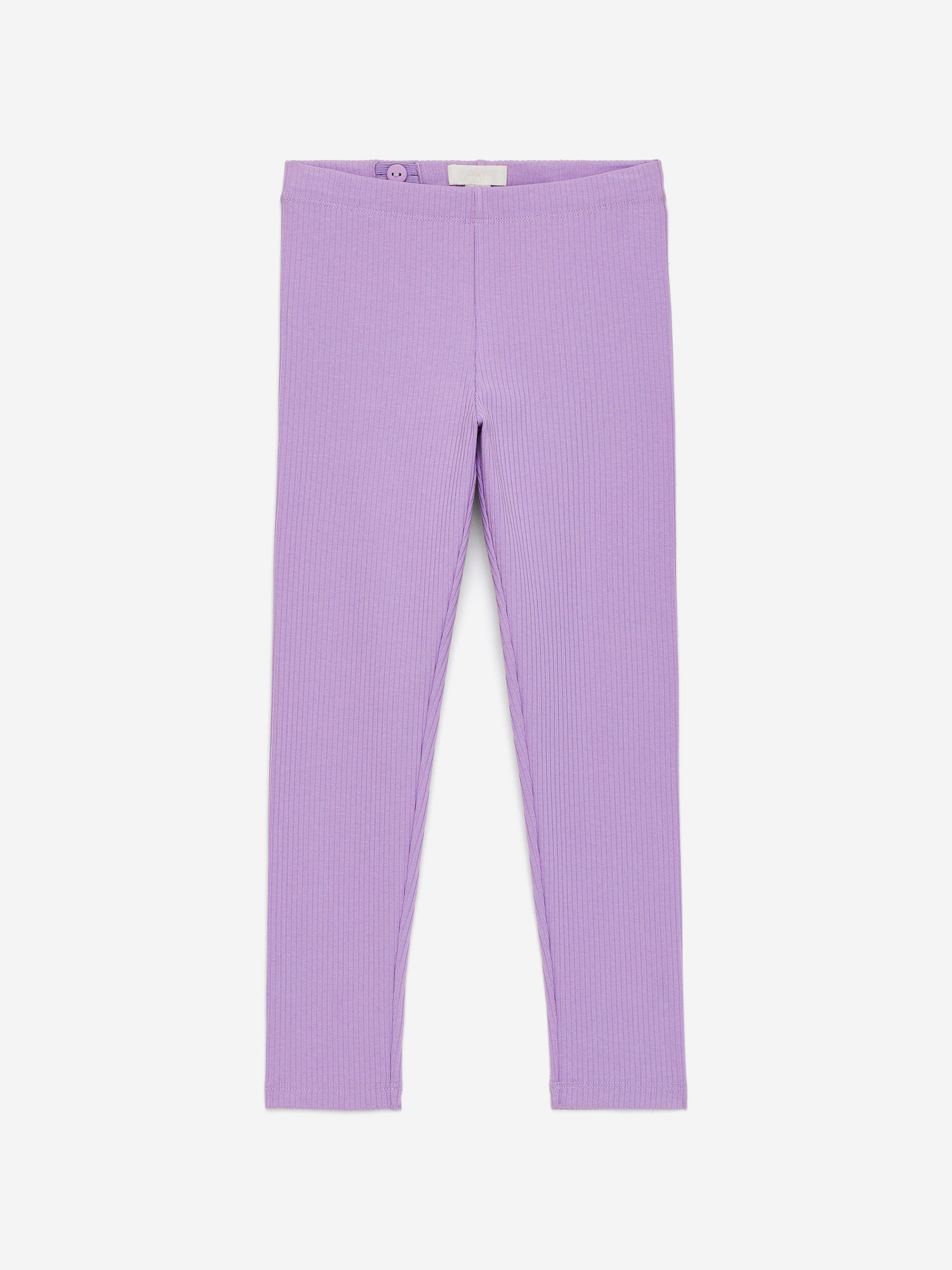 Rib Jersey Leggings - Purple