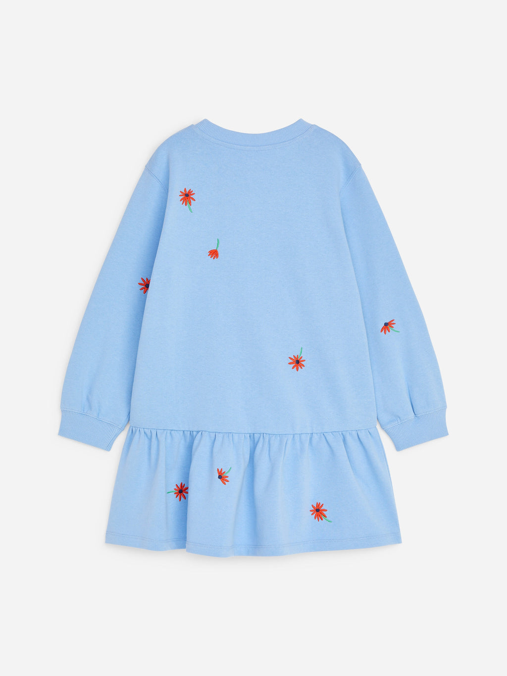 Embroidered Sweatshirt Dress - Blue - Image 2