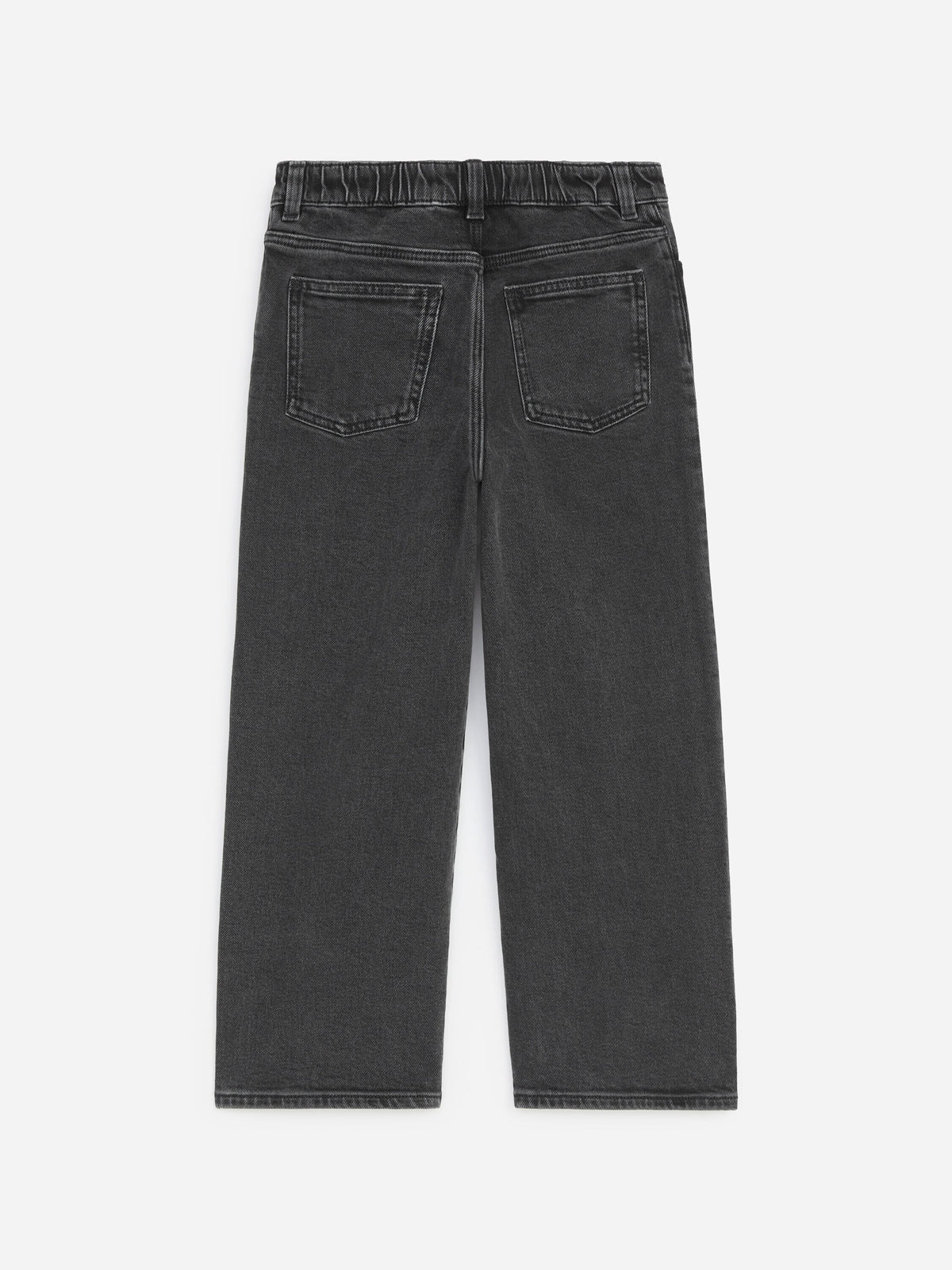 Wide Denim Trousers - Black - Image 2