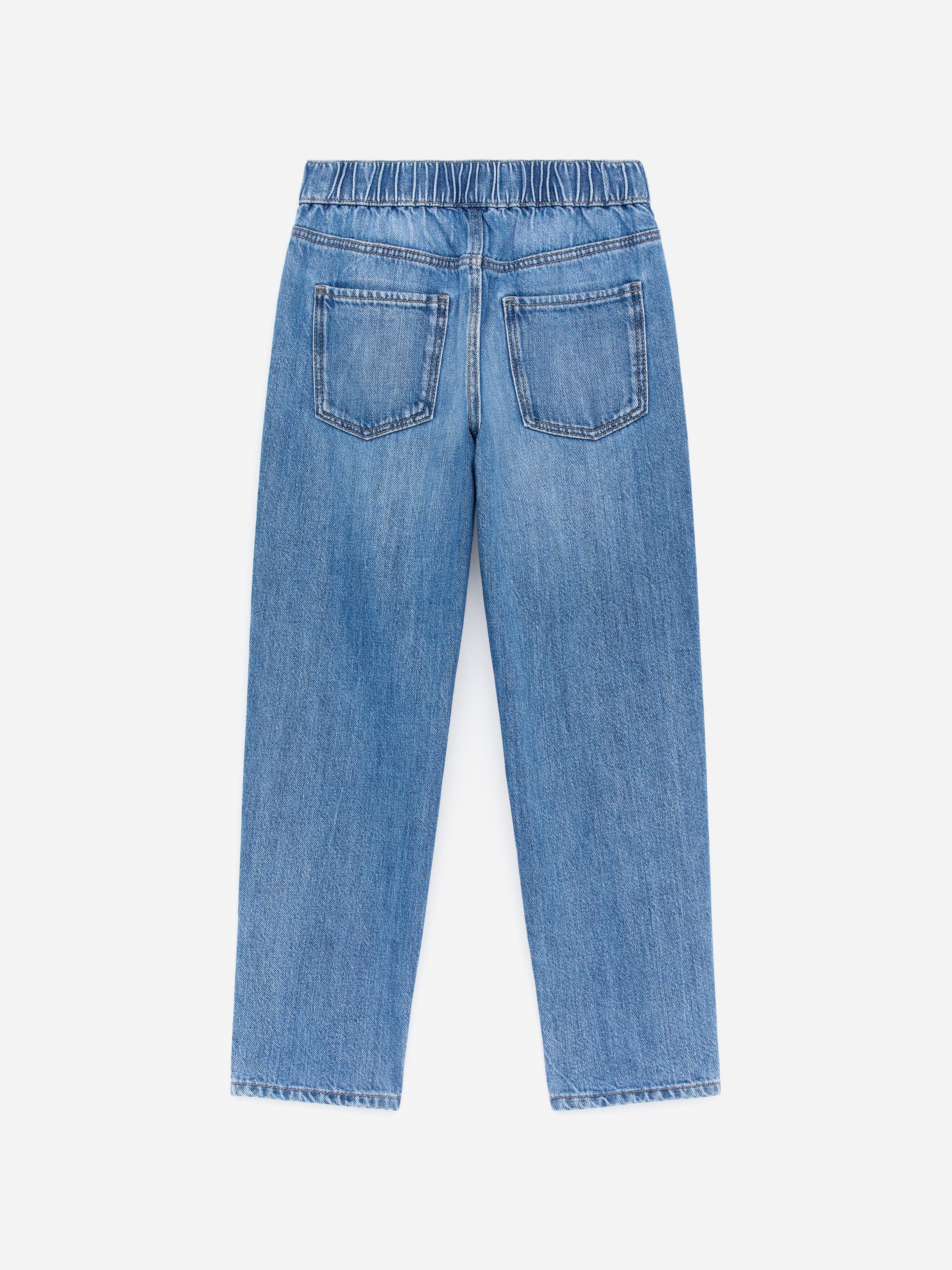 Pull-On Denim Trousers - Blue - Image 2