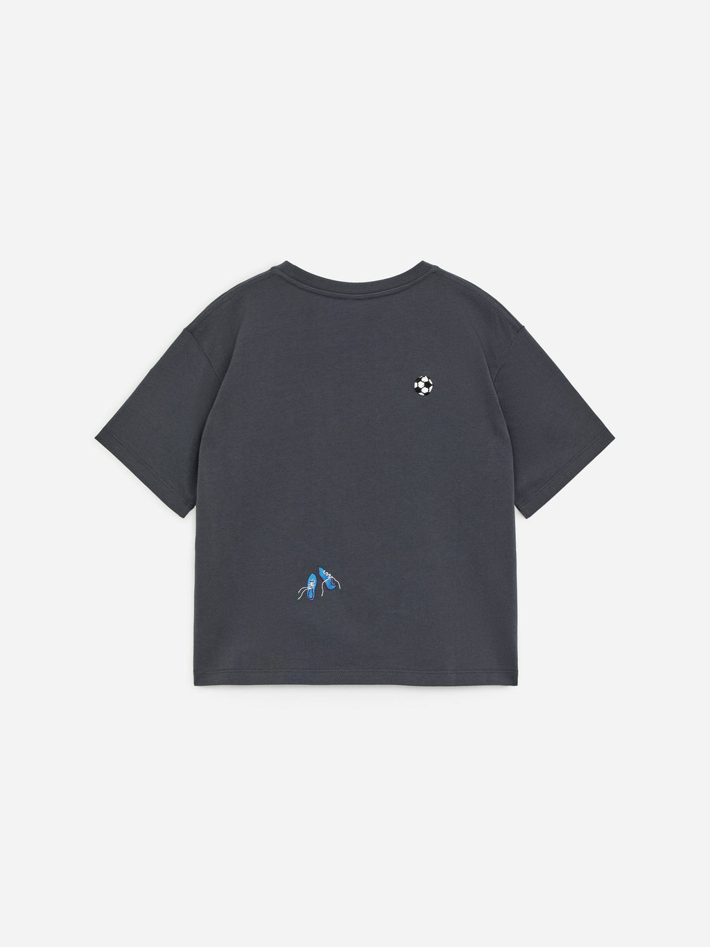 Embroidered T-Shirt - Grey - Image 2