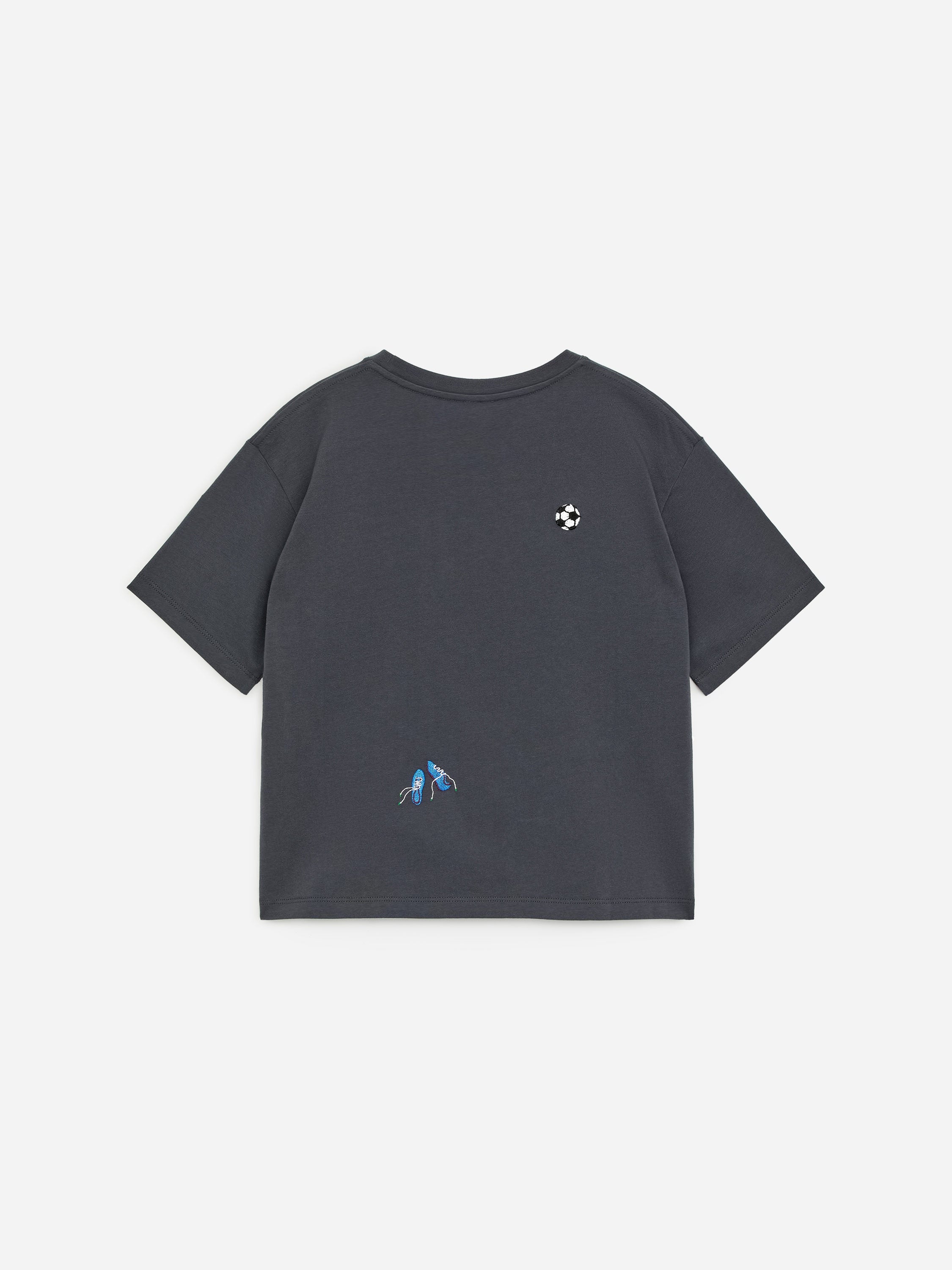 Embroidered T-Shirt - Grey - Image 2