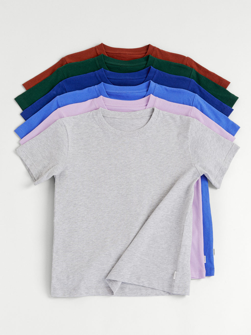 Crew-Neck T-Shirt Set of 3 - Red - Image 5