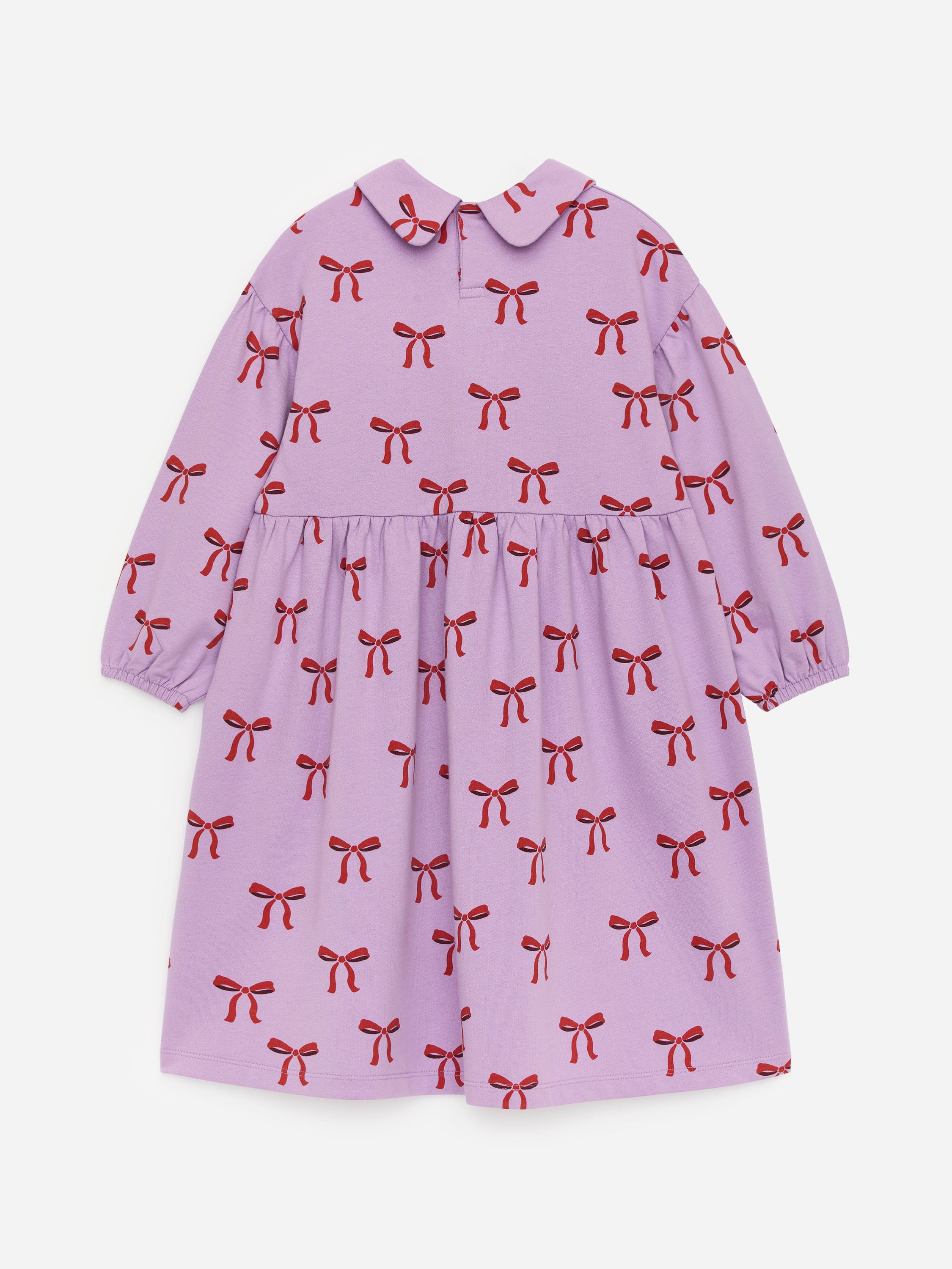 Cotton Sweatshirt Dress - Purple - Image 2