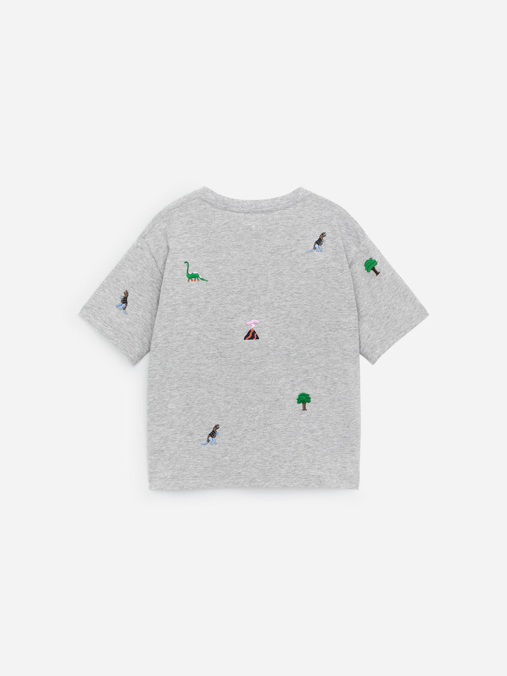 Embroidered T-Shirt - Grey - Image 3