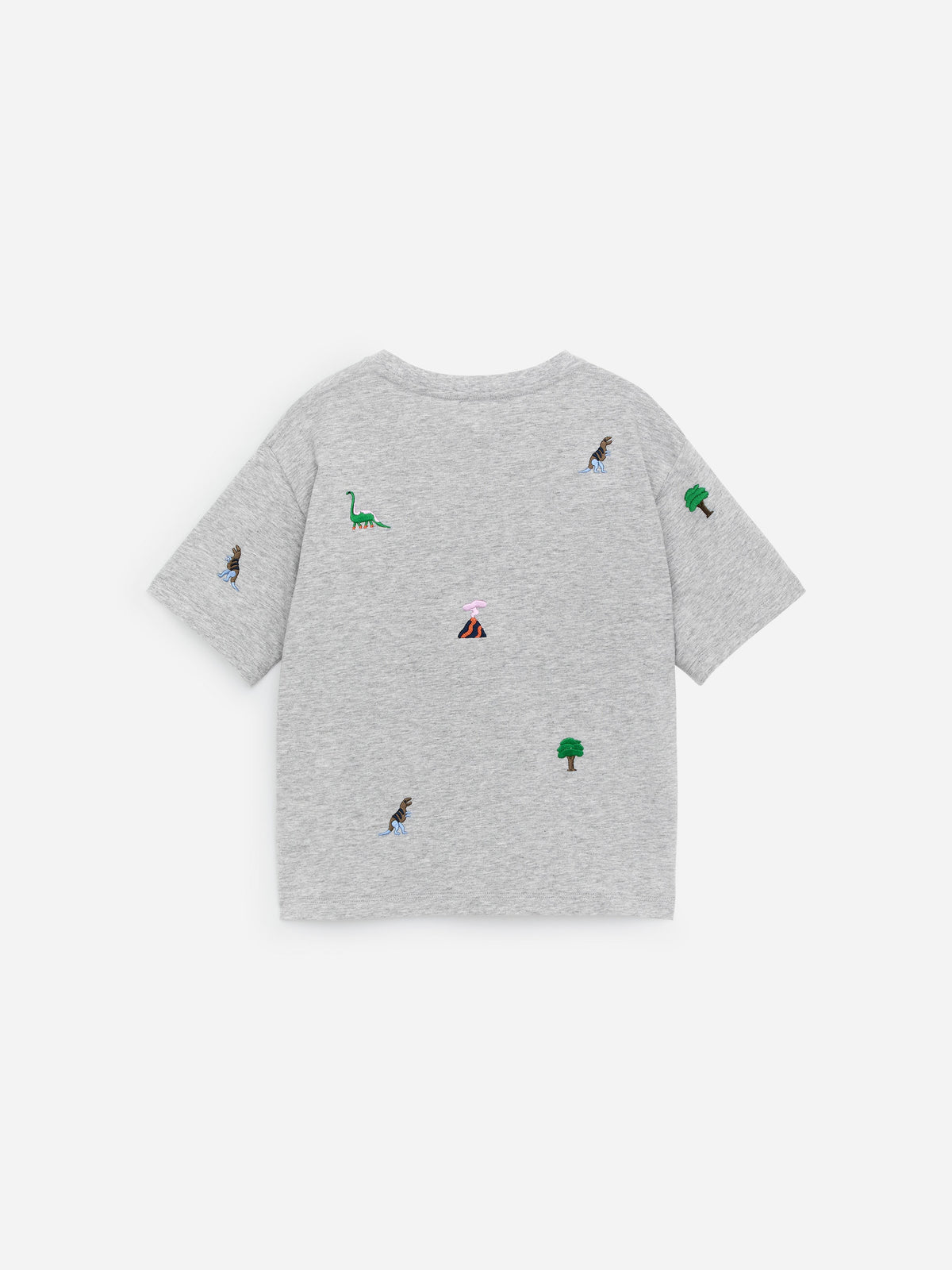 Embroidered T-Shirt - Grey - Image 3