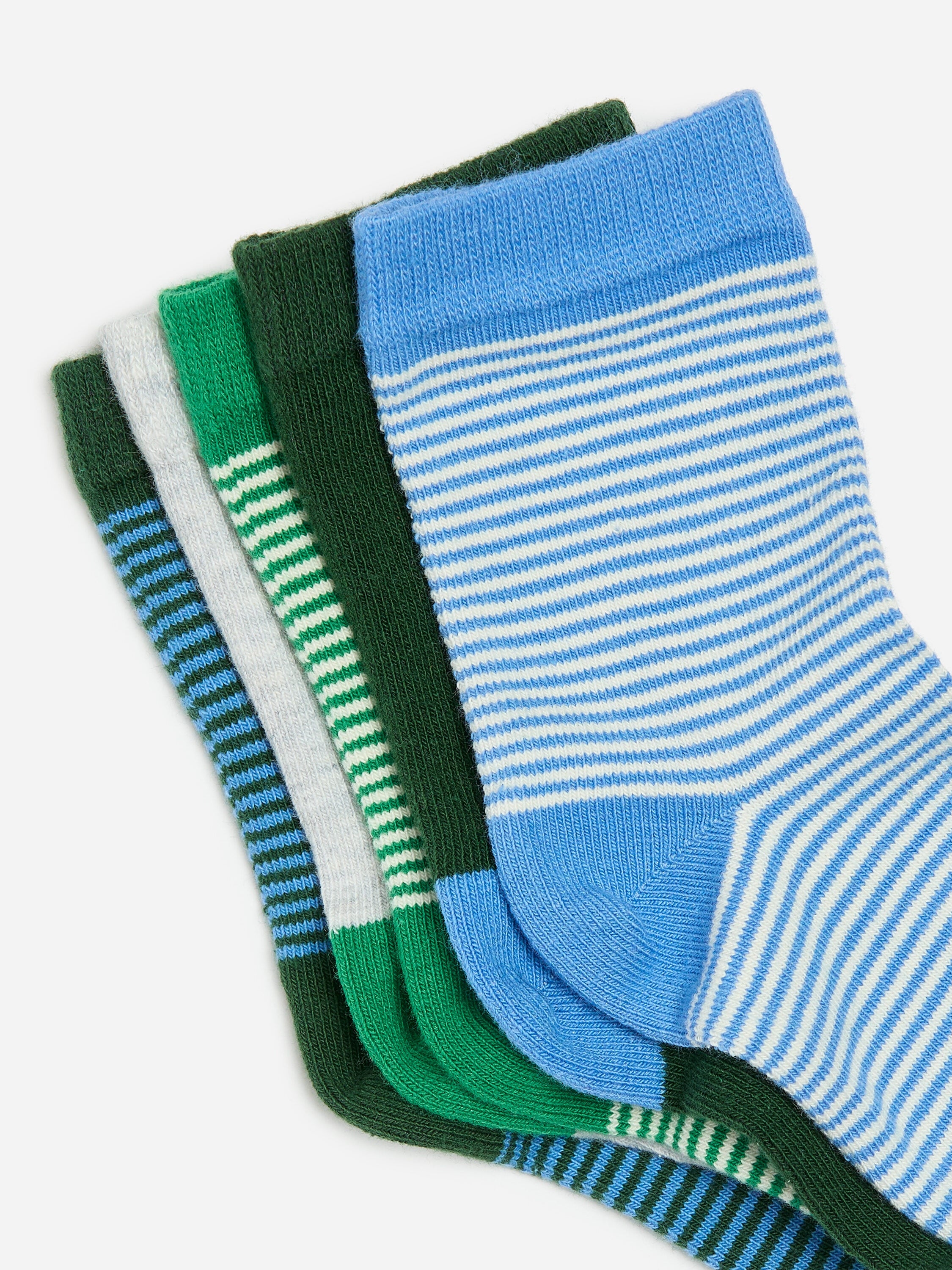 Cotton Socks Set of 5 - Blue - Image 2