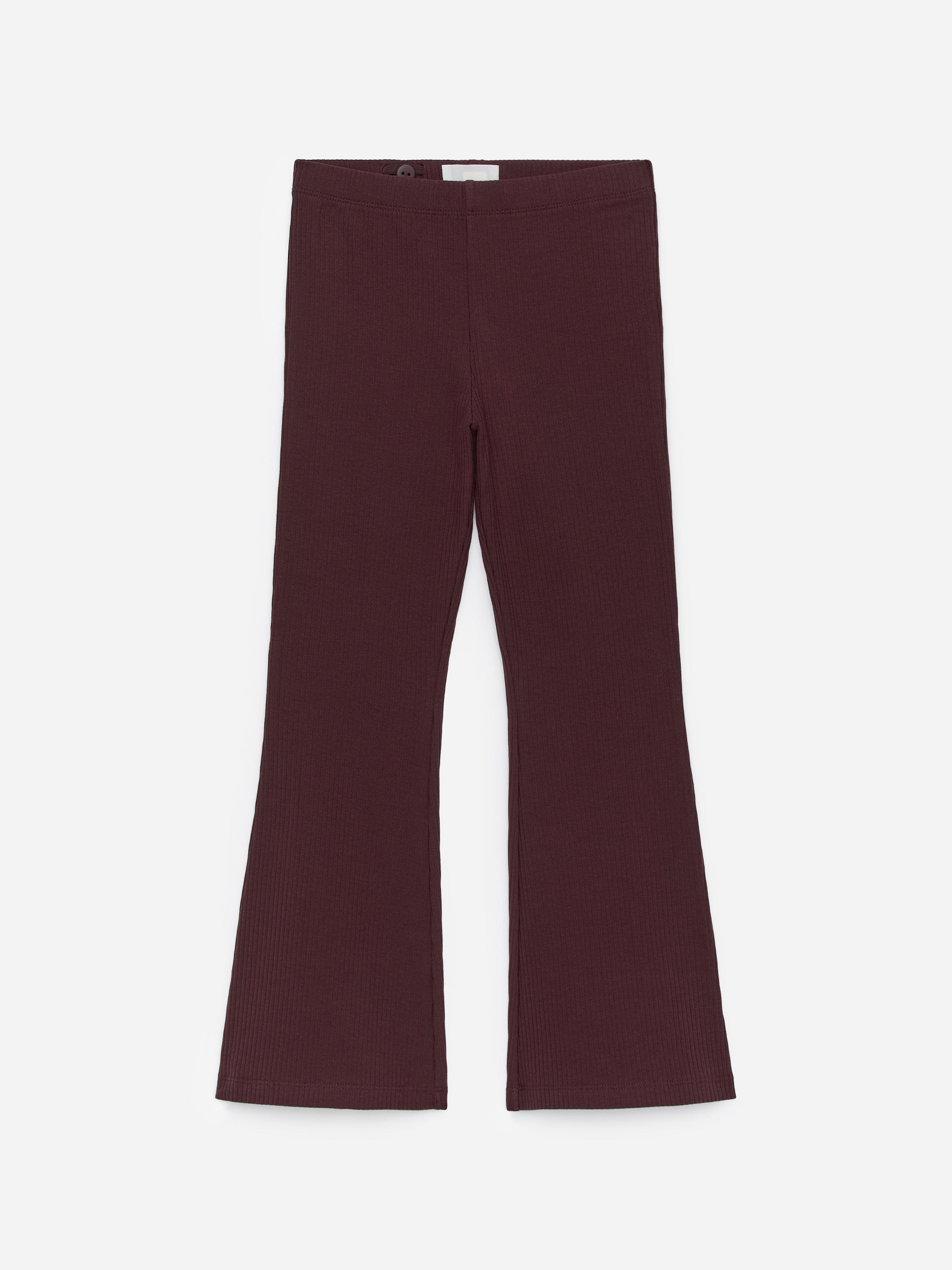 Flared Rib Leggings Set of 2 - Red - Image 3