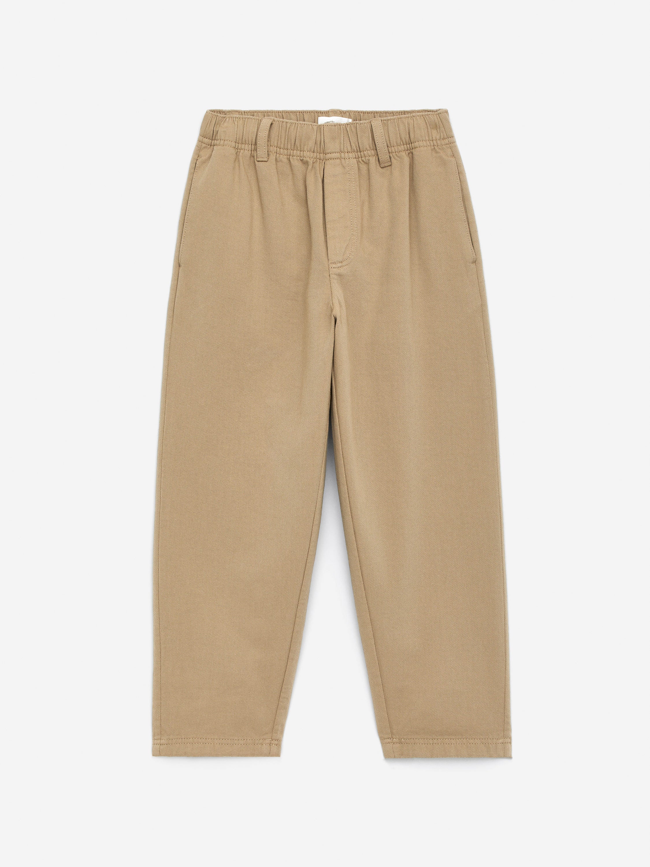 Tapered Cotton Chinos - Beige
