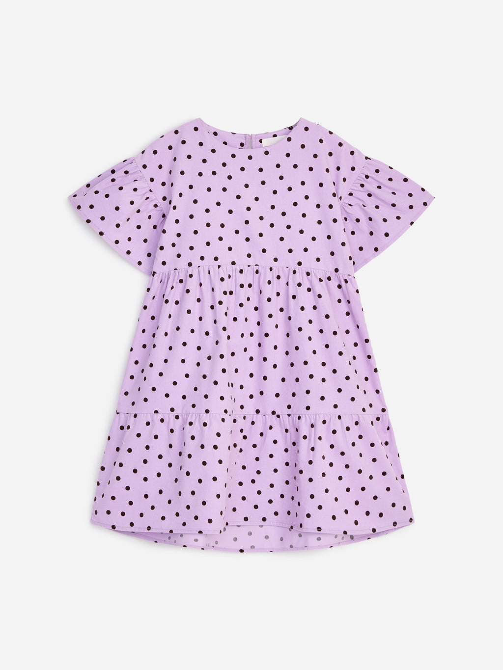 Frill Corduroy Dress - Purple