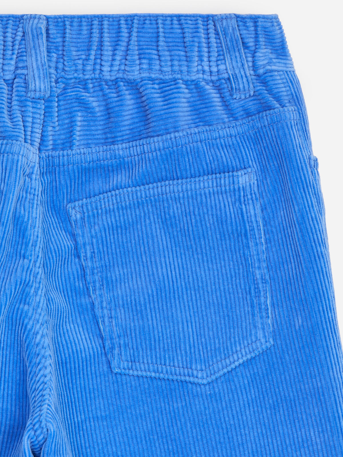 Wide Corduroy Trousers - Blue - Image 3