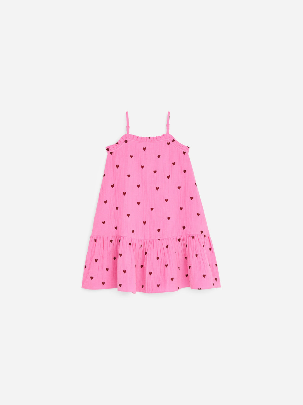 Cotton Muslin Dress - Brown