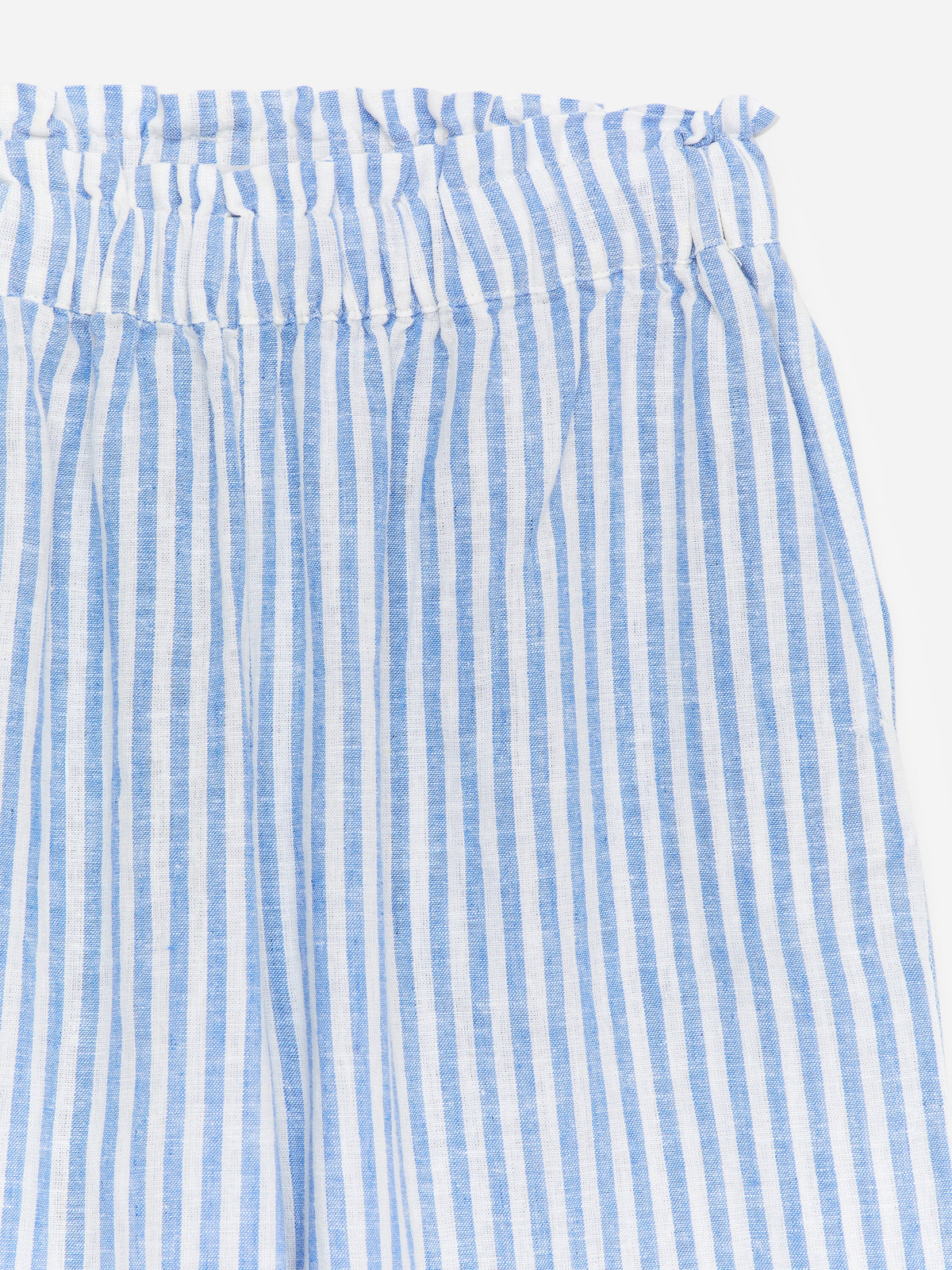 Relaxed Cotton-Linen Trousers - Blue - Image 3